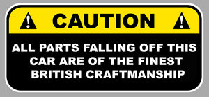 STICKER ATTENTION CAUTION FALLING PARTS - CB049