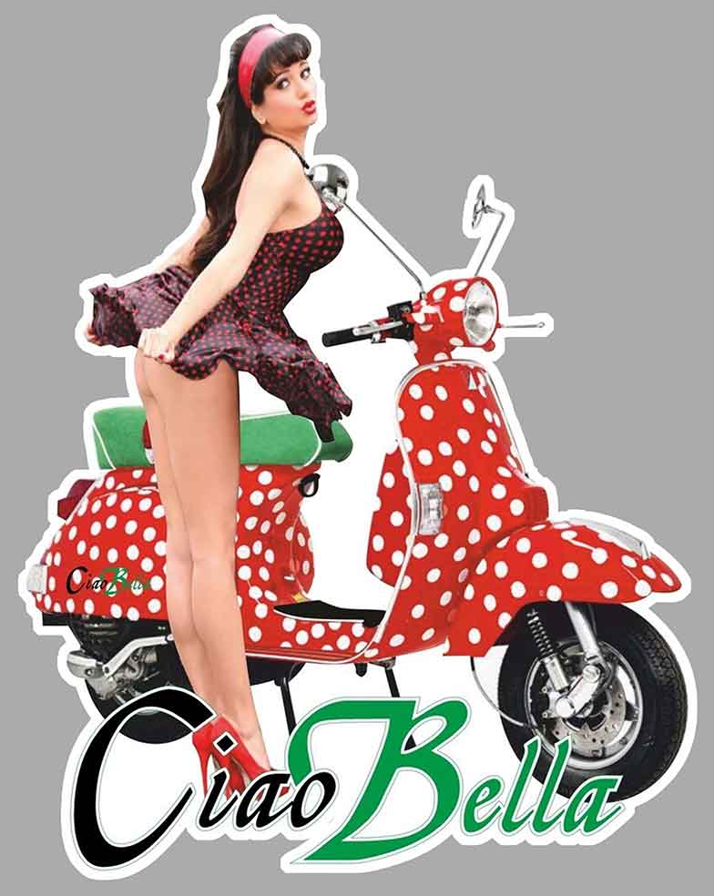 STICKER PINUP VESPA CIAO - CB111