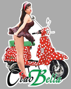 STICKER PINUP VESPA CIAO - CB111