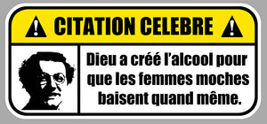 STICKER CITATION CELEBRE COLUCHE - CE021