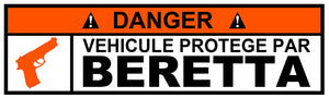 STICKER ATTENTION DANGER BERETTA - DA067