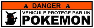 STICKER ATTENTION DANGER POKEMON - DA071