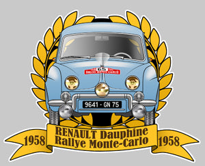 STICKER RENAULT DAUPHINE - DA095