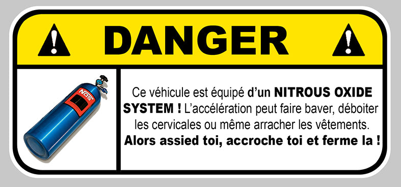 STICKER ATTENTION DANGER NOS - DA123
