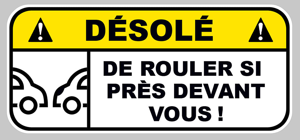 STICKER ATTENTION DANGER DESOLE - DA144