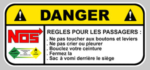 STICKER ATTENTION DANGER NOS - DA145