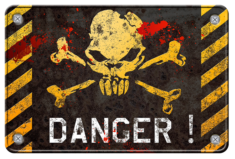 STICKER ATTENTION DANGER DE MORT - DA149
