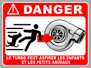 STICKER ATTENTION DANGER TURBO - DA156