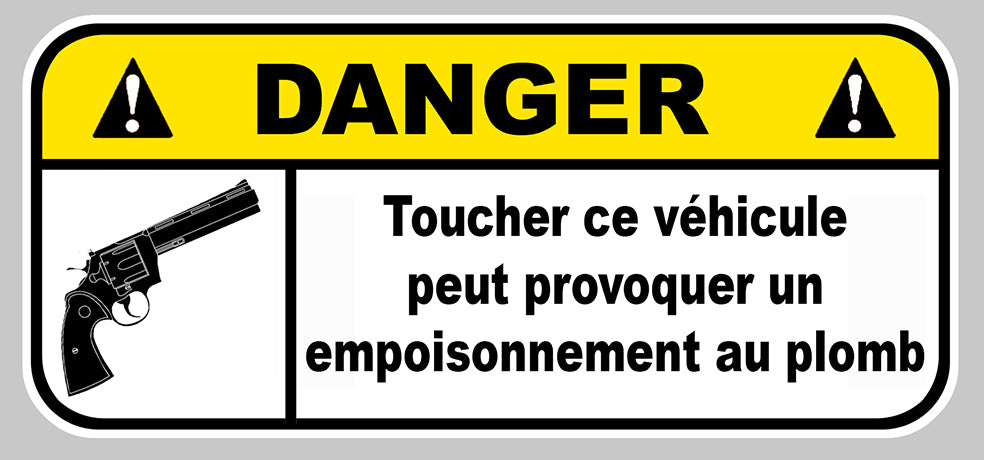 STICKER ATTENTION DANGER PLOMB - DA197