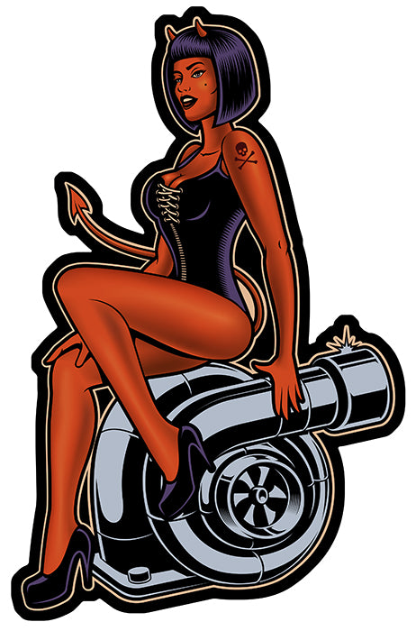 STICKER PINUP DIABLESSE TURBO - DB077