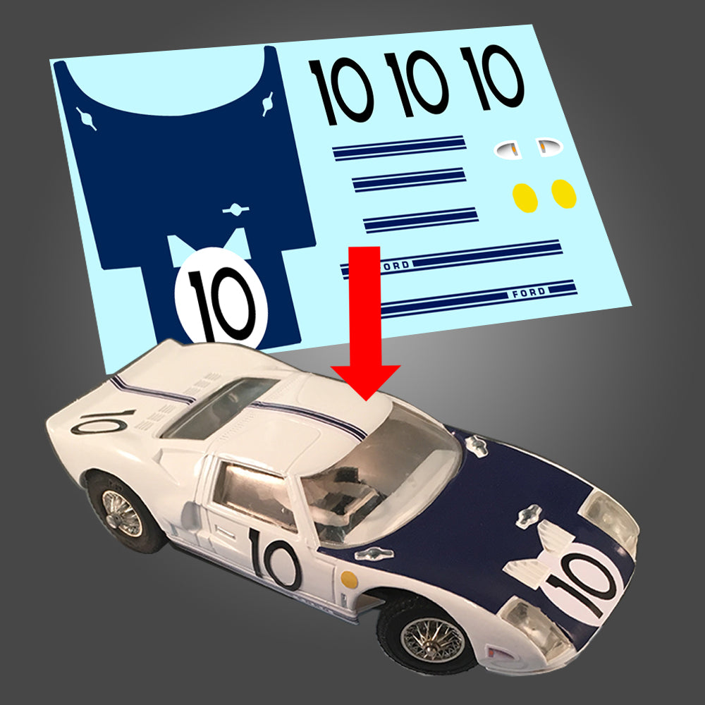 STICKERS POUR FORD GT40 #10 REF DCS006