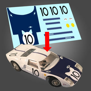 STICKERS POUR FORD GT40 #10 REF DCS006