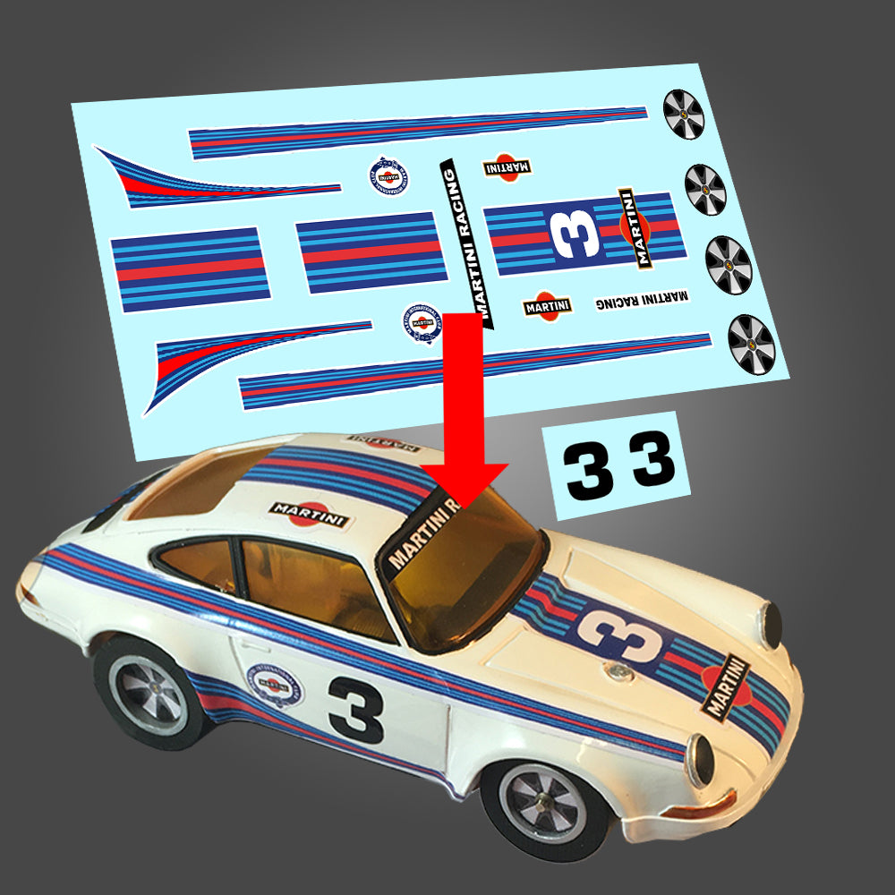 STICKERS POUR PORSCHE 911 MARTINI #3 REF DCS017