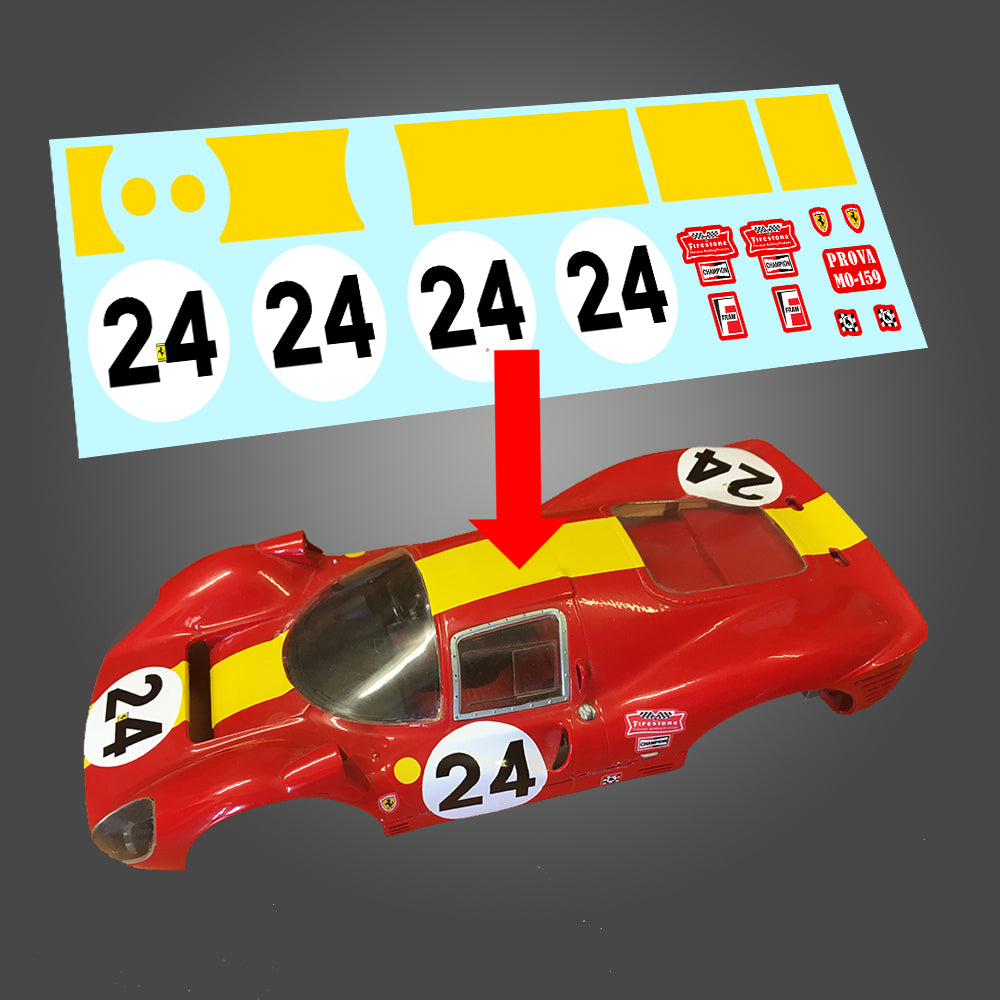 Stickers pour ferrari p4 #24 ref dcs020