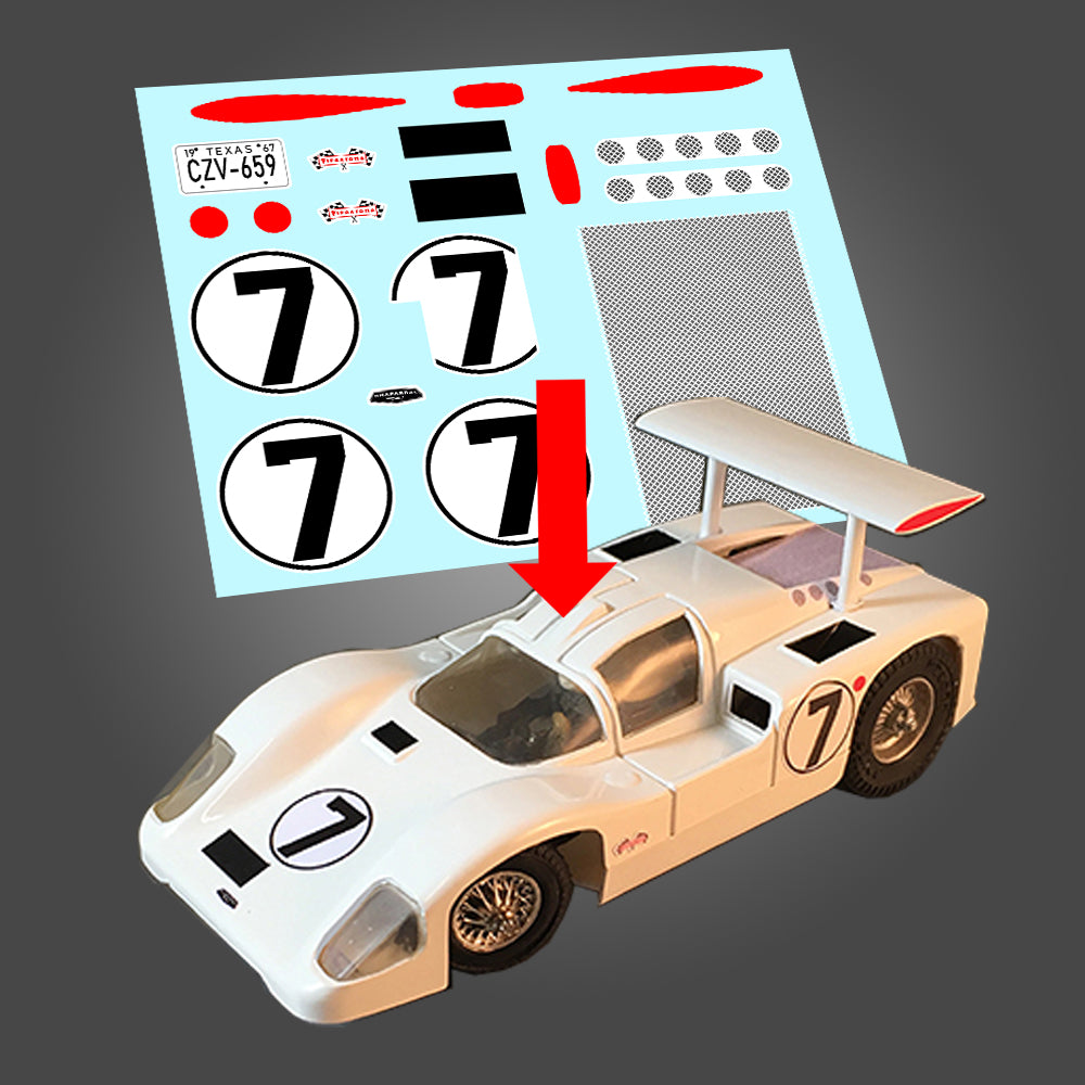 STICKERS POUR CHAPARRAL 2E #7 REF DCS025