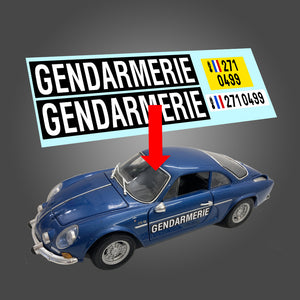 STICKERS POUR ALPINE RENAULT A110 GENDARMERIE REF DCS042