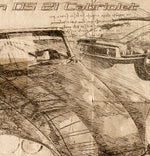 ART PRINT "DA VINCI" - CITROEN DS CABRIOLET - Ref : DV004