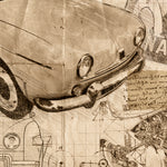 ART PRINT "DA VINCI" - RENAULT DAUPHINE - Ref : DV019