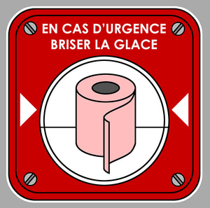 STICKER ATTENTION DANGER BRISER LA GLACE - EA033