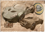 ART PRINT "DA VINCI" - LOTUS ELISE - Ref : DV027