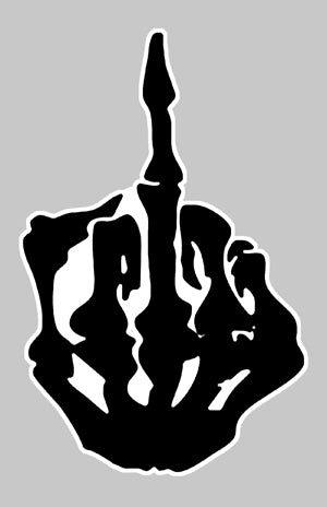 STICKER DOIGT D'HONNEUR FUCK - FA016