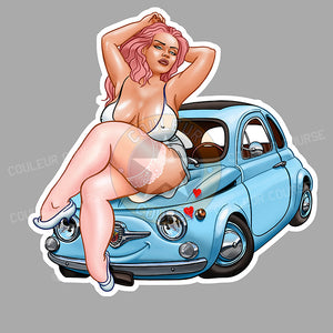 STICKER FIAT 500 PINUP - FB044