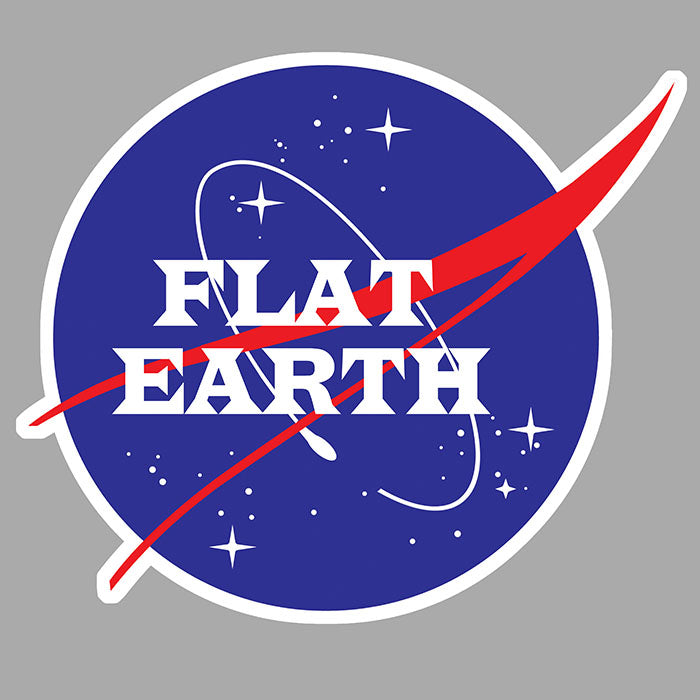 STICKER FLAT EARTH NASA - FB090
