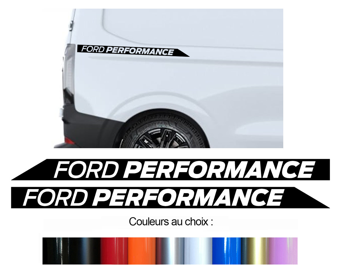 2 X STICKER FORD PERFORMANCE TRANSIT CUSTOM - FB148