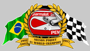 STICKER NELSON PIQUET - HA095