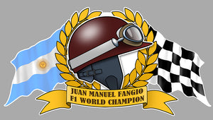 STICKER JUAN MANUEL FANGIO - HA168