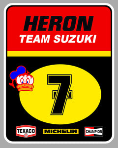 STICKER CONTINENTAL CIRCUS SHEENE SUZUKI HERON - HB077