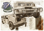 ART PRINT "DA VINCI" - HUMMER H1 - Ref : DV025
