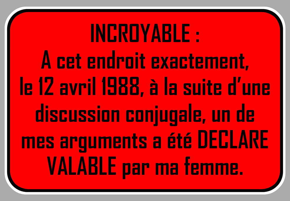 STICKER INCROYABLE - IA093