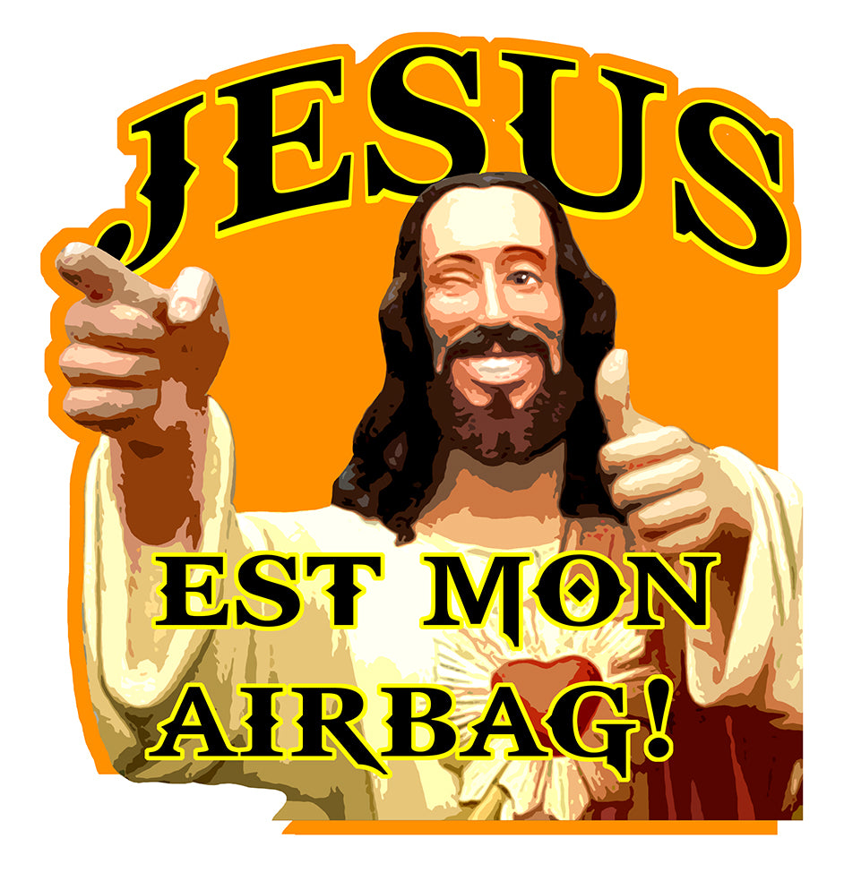 STICKER JESUS EST MON AIRBAG -JA054