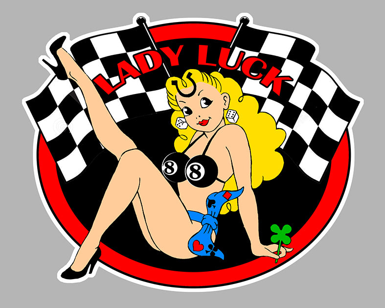 STICKER PINUP LADY LUCK - LA048