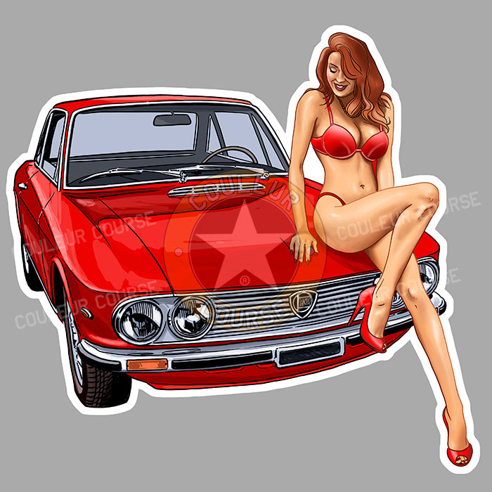STICKER PINUP LANCIA FULVIA - LB034