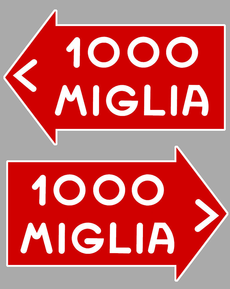2 X STICKER CIRCUIT 1000 MIGLIA - MA030