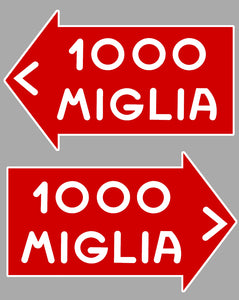 2 X STICKER CIRCUIT 1000 MIGLIA - MA030