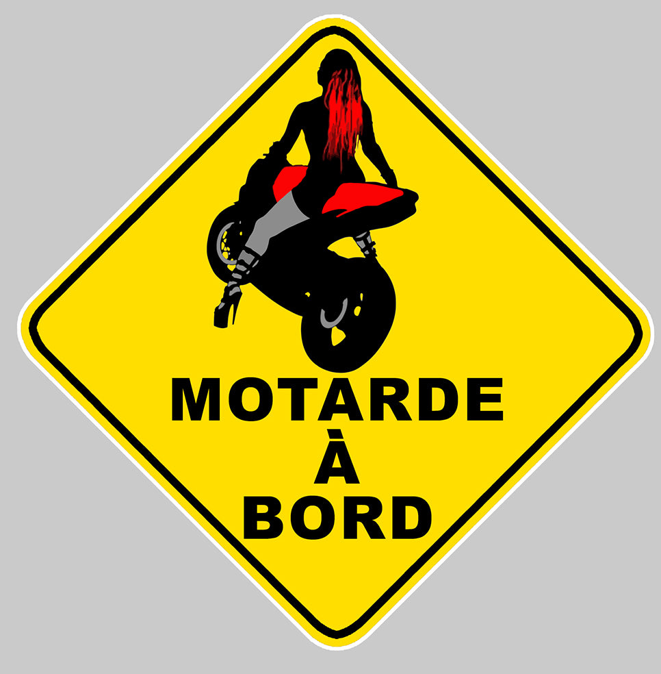 STICKER MOTARDE A BORD - MA183