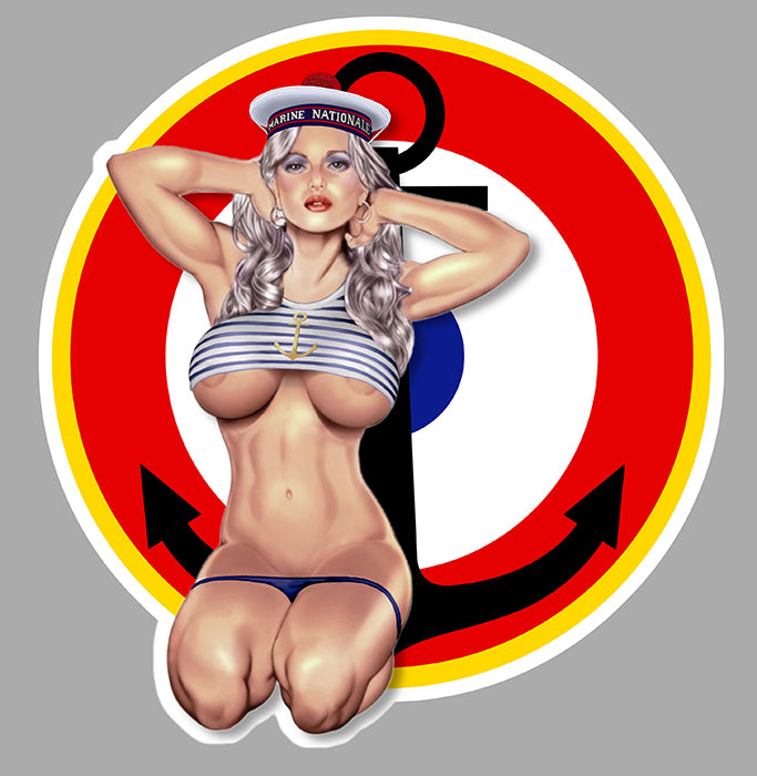 STICKER PINUP MARINE NATIONALE - MD037