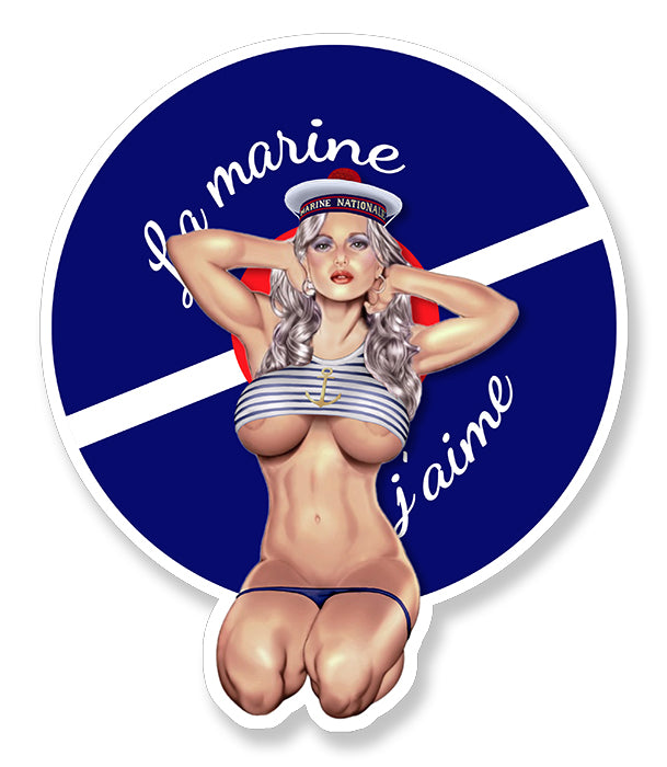 STICKER PINUP MARINE NATIONALE - MD081