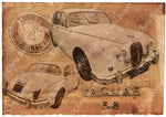 ART PRINT "DA VINCI" - JAGUAR MK2 - Ref : DV036