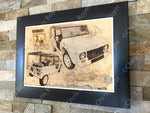 ART PRINT "DA VINCI" - CITROEN MEHARI - Ref : DV056