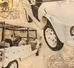 ART PRINT "DA VINCI" - CITROEN MEHARI - Ref : DV056
