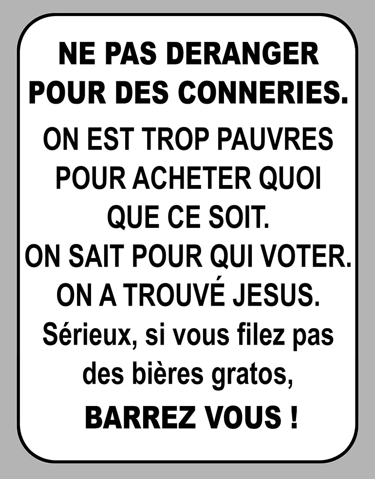 STICKER NE PAS DERANGER - NA046-3