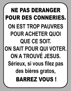 STICKER NE PAS DERANGER - NA046-3
