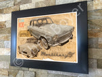 ART PRINT "DA VINCI" - SIMCA ARONDE P60 - Ref : DV035