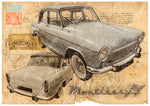 ART PRINT "DA VINCI" - SIMCA ARONDE P60 - Ref : DV035