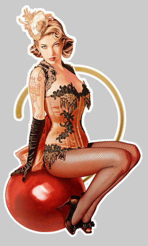 STICKER PINUP CERISE - PA045
