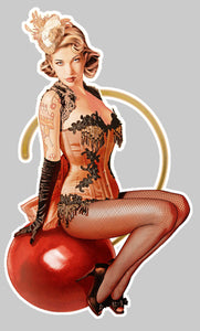 STICKER PINUP CERISE - PA045